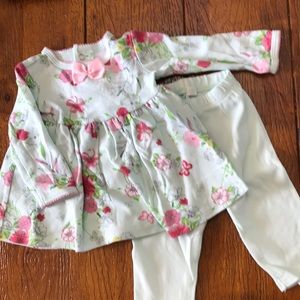 First Impressions Mint Green Floral Matching Set